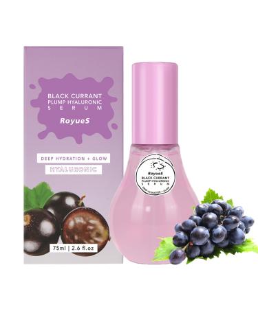 Black Currant Serum Dew Drop - Glow Hyaluronic Acid Serum to Moisturizing & Improve Dullness - Black Currant Serum to Firming & Lightening Fine Lines - Lightweight Texture Smooth Skin (Black Currant)