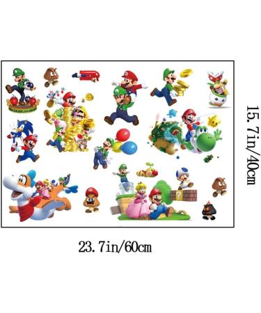 3D Mario Wall Stickers - Cartoon Anime Character Decals for Bedrooms & Living Room Decor - Buy Online on GoSupps.com