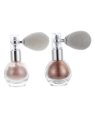 Beavorty 2pcs Spray Glitter Face Highlighter Iluminador De Maquillaje Women Body Highlighter Dusting Cosplay 1 count (Pack of 1) Assorted Color