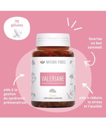NATURA FORCE - 100% Organic Valerian - Pure Valerian Extract - Highly Valerenic Acids - Facilitates Sleeping - Made in France - 90 Capsules - Buy Online on GoSupps.com