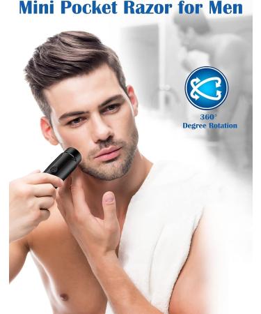 Portable USB Rechargeable Electric Razor - Perfect for Travel & Touch-ups, Unisex Shaver for Men and Women in Black - Buy Online on GoSupps.com