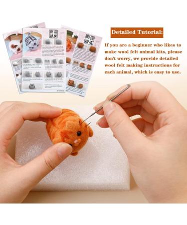 Needle Felting Starter Kit for DIY Ragdoll Cat & Garfield Keychains - Includes Felting Tools and Instructions - Buy Online on GoSupps.com