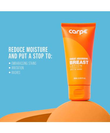 Carpe No-Sweat Breast Lotion - Absorbs Sweat, Prevents Chafing & Stains - 2.03 Fl Oz - Buy Online on GoSupps.com
