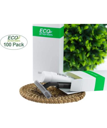 ECO Amenities Smooth Shave Disposable Razor with Cream - Individually Wrapped in Paper Box - 100 Set Case - Buy Online on GoSupps.com