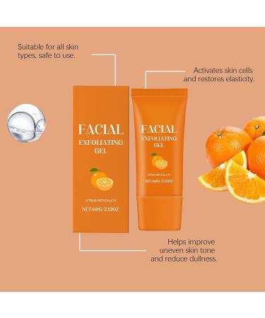  Hengxuan Vitamin C facial exfoliating gel gentle brightening exfoliating gel with natural orange extract moisturizing facial scrub for smooth skin (1) - Buy Online on GoSupps.com