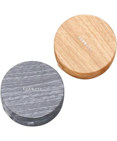 Partykindom Contact Lens Container Set - Travel Case with Mirror for Lenses - Gray Storage Box 7.5x7.5cm - Buy Online on GoSupps.com