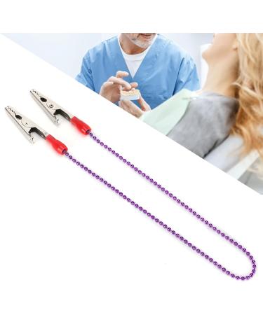 Verdant Touch Dental Bib Clip - Flexible Steel Ball Chain Napkin Holder 5 Pack - Purple Dental Supplies for International Shipping - Buy Online on GoSupps.com