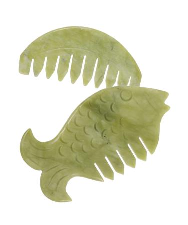 Orfofe 2st Guasha head skin massage devices DESCRATIONS Hand massage devices Face Schaber Rustic massage comb Candy stimulator tool Guasha-Stein Haarjade Xiuyu Sart