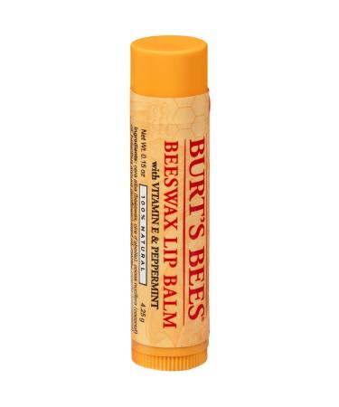 Burt's Bees Beeswax Lip Balm with Vitamin E & Peppermint 0.15 oz (Pack of 6) Peppermint 0.15 Ounce (Pack of 6)