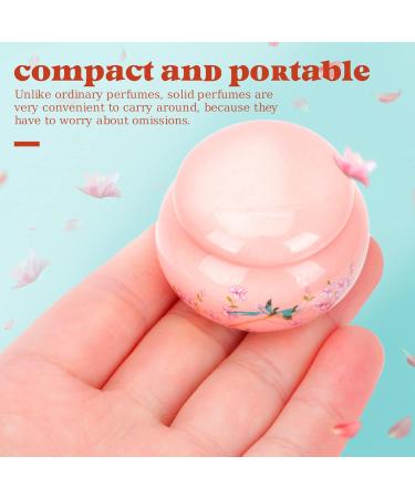 Vintage Perfume Japanese Perfume Balm Glass Ceramic Pocket Cream Perfume Natural Fragrance Box Long Term Fragrance Balm for Wedding Birthday Use Pink - Buy Online on GoSupps.com