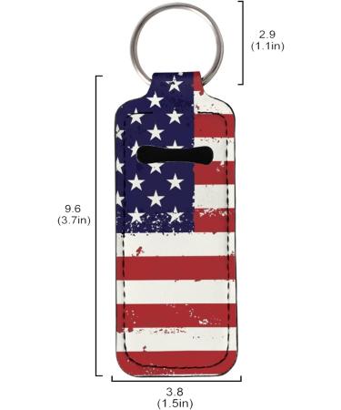 SCRAWLGOD 2Pcs Chapstick Keychain Holder - American Flag Lip Balm Holder - Buy Online on GoSupps.com