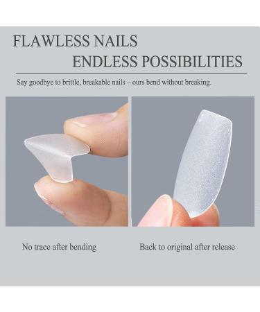 240 PCS Short Square Gel False Nail Tips Extension Kit | Full Cover Soft Gel | 12 Sizes | Nail Salon & DIY - Buy Online on GoSupps.com