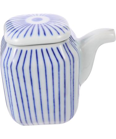 Zerodeko 3pcs Ceramic Soy Sauce Pot Mini Seasoning Bottles Gravy Boat with Lid Sauce Container Liquid Vinegar Jar Condiment Pot Oil Jar Japanese Oil Dispenser Ceramics Spice Jar Vintage 8X7.5X5CMx3pcs Bluex3pcs - Buy Online on GoSupps.com