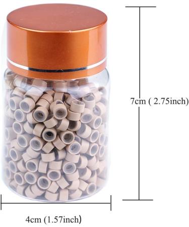 KOCONI 1000Pcs 4.0mm Silicone Micro Rings Beige Blond for I Tip Hair Extensions - Buy Online on GoSupps.com