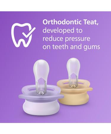 Philips AVENT Ultra Start Pacifiers Orthodontic Dummies for Newborns 0-2 Months BPA-Free with Sterilisation and Carry Case Pack of 2 SCF075/01 - Buy Online on GoSupps.com