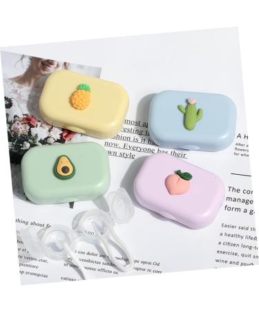 Solustrie 8-Pc Colored Contact Lenses Cases - Portable Eye Care Travel Holder & Cleaning Container - Buy Online on GoSupps.com