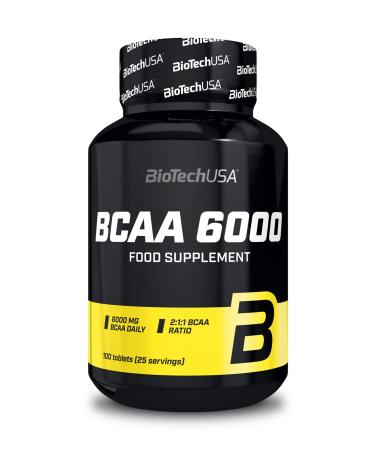BioTechUSA BCAA 6000 tablets | 6 000mg | 2:1:1 ratio BCAAs | for muscle growth & energy 100 tablets