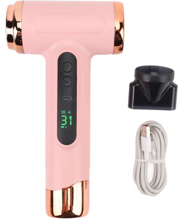 Cordless Hair Dryer 15000mAh 200W High Speed Mini Ionic Blow Dryer Low Noise & 2 Mode with Temp Display for Home Dormitory Travel Keyboard Electronics Cleaning (Pinkish) - Buy Online on GoSupps.com