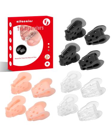 12 Pack Toe Separators to Correct Bunions and Restore Toes to Their Original Shape Bunion Corrector for Big Toe(Bunion Corrector Toe Separator Toe Straightener Toe Spacers ) Universal Size (3colors)