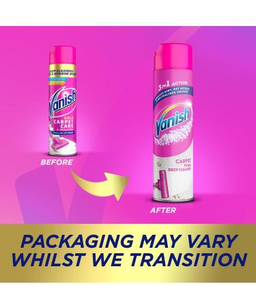 Vanish Carpet Cleaner Power Foam Shampoo - Spring Flower 600ml | Large Area Cleaning - Buy Online on GoSupps.com