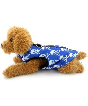 Shop Pegasus Winter Coat for Dogs & Cats | Warm Windproof Jackets for Chihuahua Dachshund & Puppies - Blue Skull Design - Buy Online on GoSupps.com
