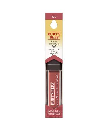 Burt's Bees 100% Natural Glossy Liquid Lipstick - Coral Cove | 1 Tube - Buy Online on GoSupps.com