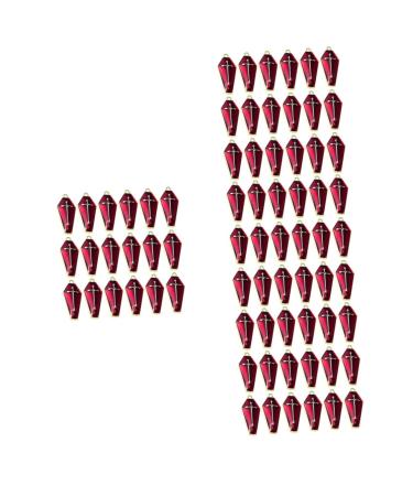 VILLCASE 120 Pcs Coffin Earrings Cross Necklaces Halloween Charm Enamel Coffin Pendant Vintage Coffin Beads Charms for Necklace Metal Coffin Charm Necklace Locket Alloy Bracelet Jewelry