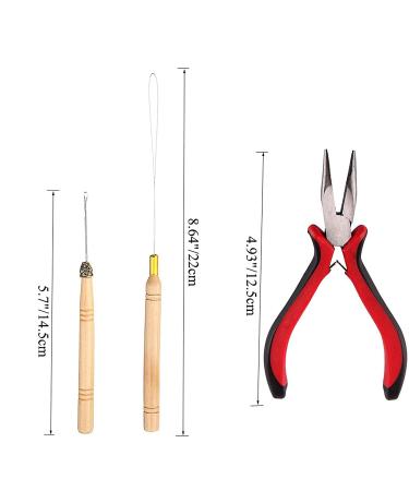 Orgrimmar Hair Extension Tool Kit | 500 PCS Micro Silicone Rings & Bead Device for Professional Styling - Dark Brown - Buy Online on GoSupps.com