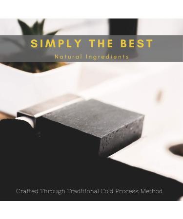 Yellow Bird Natural Charcoal Soap Bar for Face & Body - Acne & Sensitive Skin - Lavender Lemongrass - 4.5 oz - Buy Online on GoSupps.com