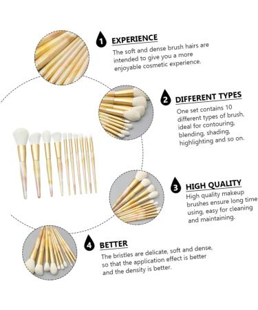 FRCOLOR 10 Piece Makeup Brush Tool Foundation Concealer Concealer Makeup Brush Kit Professional Makeup Brush Kit Durable Foundation Brush Mixing Painting - Buy Online on GoSupps.com