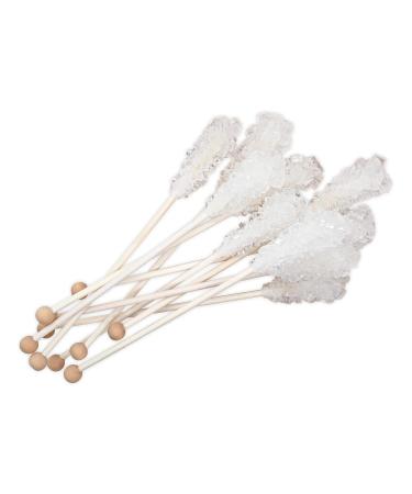 Sivifood White Kandiszucker Sticks - 25 Natural Sugar Sticks for Tea & Gifts | Perfect for Christmas Decoration - Buy Online on GoSupps.com