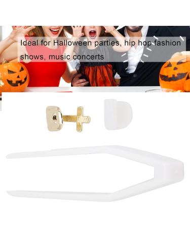 Hip Hop False Tooth Brass Teeth Brace Decoration for Party for Daily Use(gold) - Buy Online on GoSupps.com