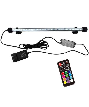COVOART LED Aquarium Light, 15 inches Fish Tank Light RGB Color Underwater Light Submersible Crystal Glass Lights, 21 LED Beads, Brightness Adjustable Memory Function 15 Inch (Pack of 1)