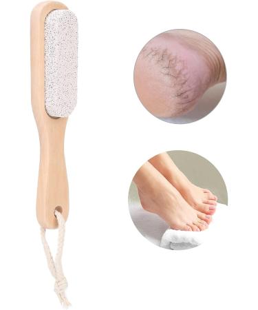 Foot file tote foot cuticle remover pedicure foot file skin callus pumice removal stone foot pedicure tool with wooden handle for pedicure and foot care - Buy Online on GoSupps.com