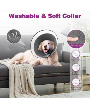 Adjustable Soft Protective Dog Collar Tape | Leak Protection & Breathable Elizabethan Design | Eco-Friendly Recycling | Medium Gray - Buy Online on GoSupps.com