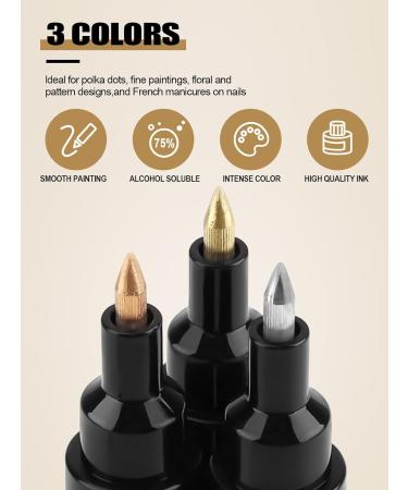 3 Color 3D Nail Art Pens Set - Kalolary Nail Polish Tools for DIY Beauty & Manicure - Buy Online on GoSupps.com