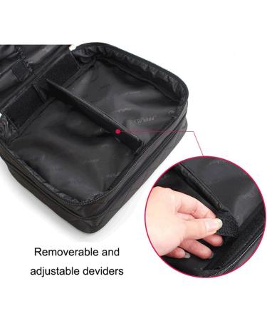 ONEGenug Large Travel Cosmetic Bag for Women & Girls - Black Makeup Organizer - Perfect for International Shipping - Buy Online on GoSupps.com
