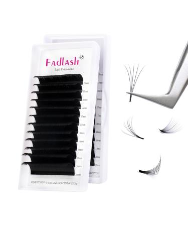 Fadlash Easy Fan Lashes DD Curl 0.07 15-20mm Mixed Length Russian Lashes Natural Look Self Fanning Eye Lashes Automatic Blooming Russian Eyelashes Extensions(0.07-DD-1520) 15-20 mm 0.07-DD