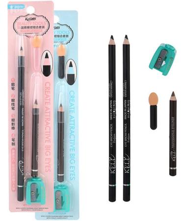Clest F&H 4PCS Eye Makeup Set Eyebrow Pencil Eyeliner Eye Shadow Brush Pen Sharpener Eye Makeup Tools - Buy Online on GoSupps.com