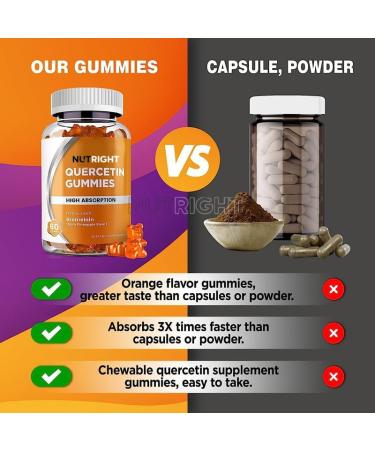 Quercetin & Bromelain Immune Support Gummies - Antioxidant Respiratory & Joint Health - Buy Online on GoSupps.com