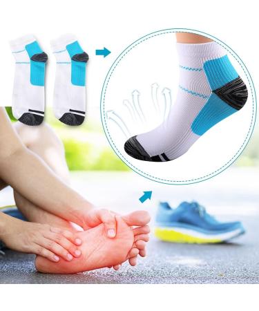 Plantar Fasciitis Socks for Men & Women - 3-Way Packs Compression Stockings for Pain Relief & Support (L-XL) - Buy Online on GoSupps.com
