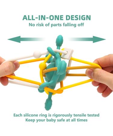 ClDy Sensory Baby Bite Ring - BPA-Free Silicone Teether & Rattle Toy for 3+ Months - Ideal for Motor Skills Development | Perfect Baby Gift - Buy Online on GoSupps.com