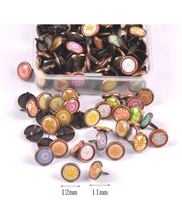 150pcs Cartoon Pattern Metal Paper Fasteners Brads for Scrapbooking and DIY Crafts - Buy Online on GoSupps.com