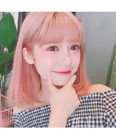 Shop Stylish European & American Fashion Wigs - Short Light Pink Bobo Wig with Bangs for Ladies - Buy Online on GoSupps.com