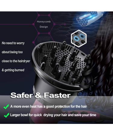 Universal Hair Diffuser for Curly & Wavy Hair | Adjustable Blow Dryer Attachment - Black - Buy Online on GoSupps.com