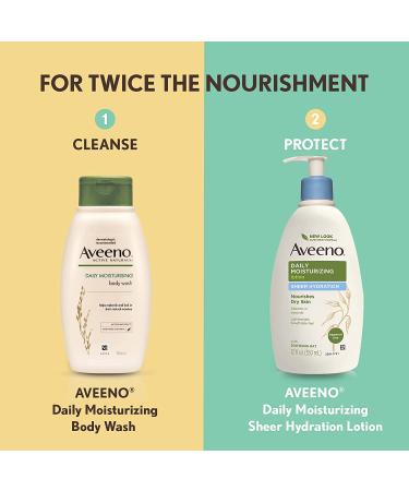 Aveeno Daily Moisturizing Lotion 12 fl oz - Sheer Hydration & Fragrance Free | Active Naturals - Buy Online on GoSupps.com