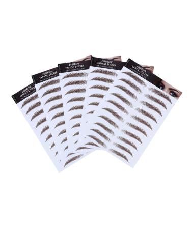 NOLITOY 5pcs Eyebrow Stickers Instant Transfer Black Stickers Eyebrow Stencils Make up 3d Transfer Stickers