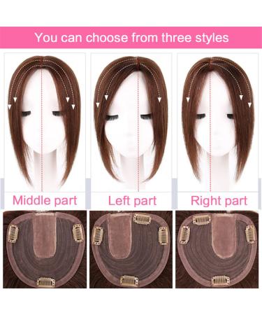 RemeeHi Clip-on Crown Hairpiece - 30cm Real Hair in Chestnut Brown for Effortless Style - Buy Online on GoSupps.com
