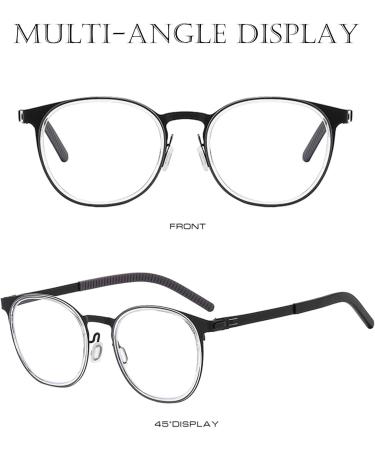 Buy Blue Light Blocking Glasses for Men & Women | Anti Eyestrain Round Eyewear for Gaming & Reading - Black D2 - Buy Online on GoSupps.com