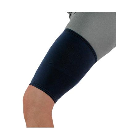 NeoPhysio Medical Grade Elastic Compression Thigh Support Sleeve - XXL Navy (62-68cm) - Buy Online on GoSupps.com